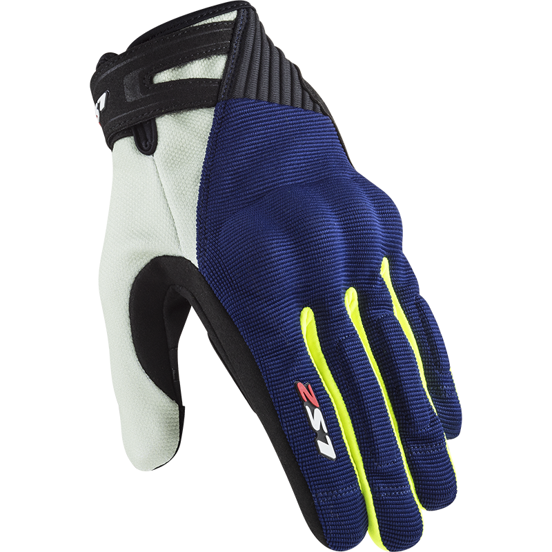 LS2 DART 2 MAN GLOVES BLUE H-V YELLOW S
