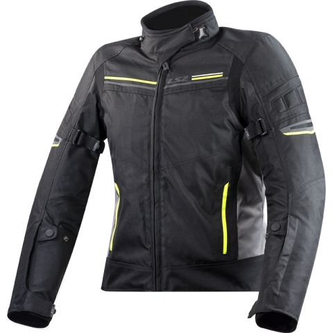LS2 SHADOW LADY JACKET BLACK TITAN H-V YELLOW XS