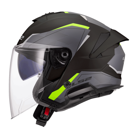 LS2 OF618 VERSO II AIR BLACK H-VIS YELLOW S