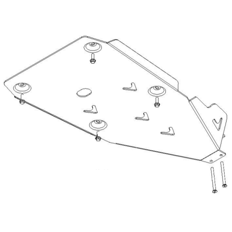 XRW SKID PLATE - 4mm - KAWASAKI KFX 700