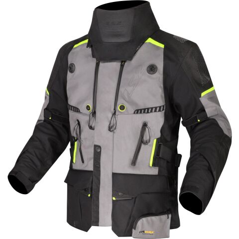 LS2 APOLLO MAN JACKET BLACK DARK GREY H-V YELLOW M