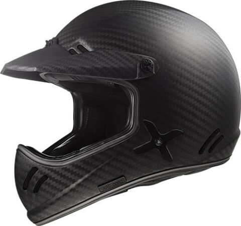 LS2 MX471 XTRA SINGLE MONO MATT CARBON M