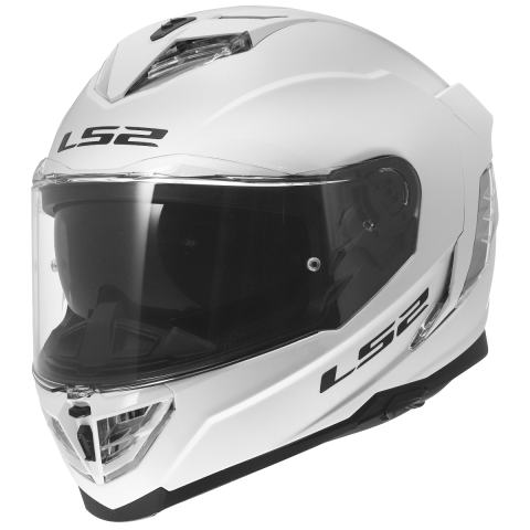 LS2 FF818 STORM III SOLID GLOSS WHITE XS