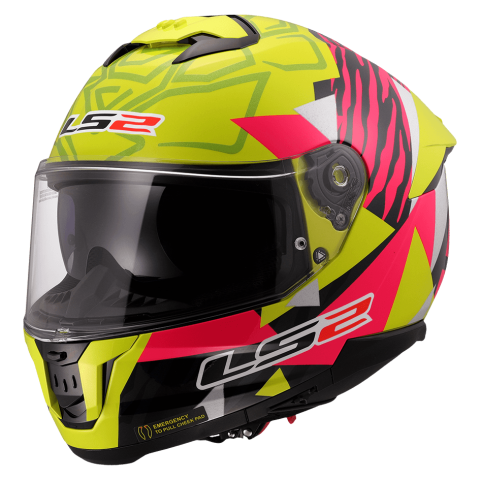 LS2 FF808 STREAM II TIGER H-V YELLOW PINK-06 S