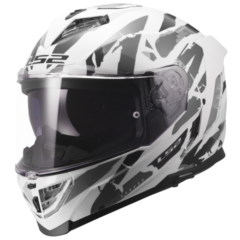 LS2 FF818 STORM III KAOS WHITE GREY XXL