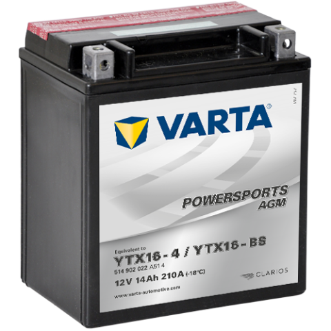 Varta 12V/14Ah moto (YTX16-4/YTX16-BS)