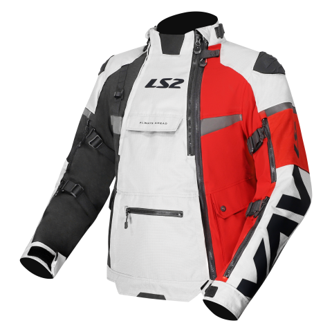 LS2 X-MASTER MAN JACKET BLACK GREY RED