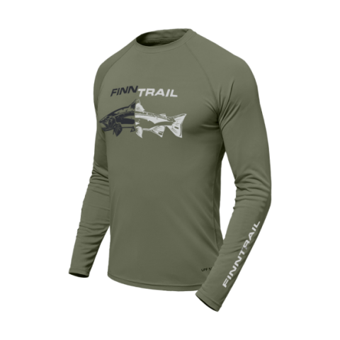Finntrail Longsleeve Wave Fish Khaki XL