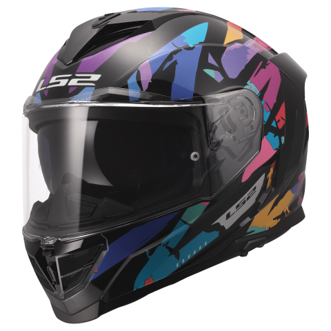 LS2 FF818 STORM III KAOS BLACK PURPLE BLUE L
