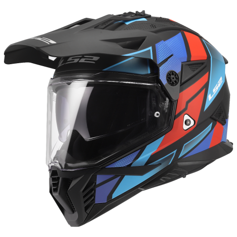 LS2 MX702 PIONEER II BLOCK BLACK RED BLUE-06 XS