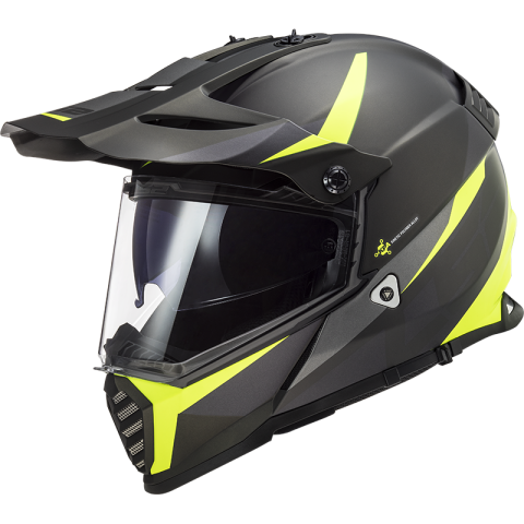 LS2 MX436 PIONEER EVO ROUTER BLACK H-V YELLOW XS