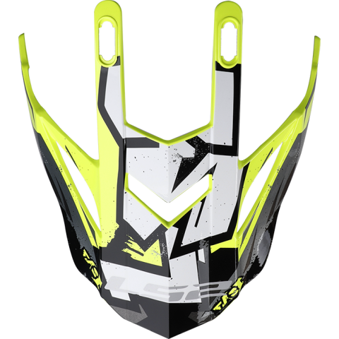 LS2 MX437 EVO PEAK CRUSHER BLACK H-V YELLOW