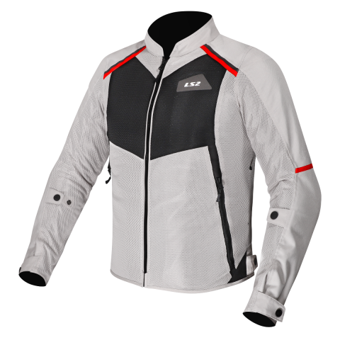 LS2 BREEZE MAN JACKET GREY BLACK RED XXL