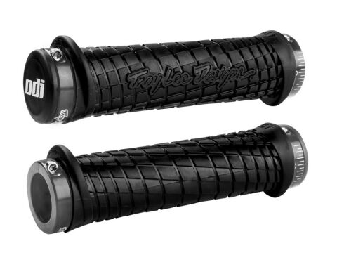 ODI GRIPS Troy Lee Designs Signature ATV Lock-On Bonus Pack Black w/Grey Clamps