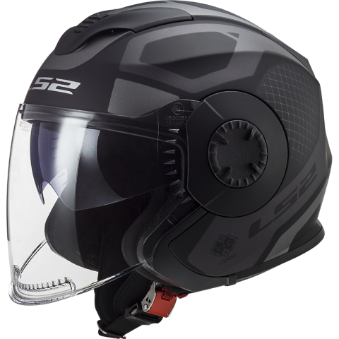 LS2 OF570 VERSO MARKER MATT BLACK TITANIUM XS