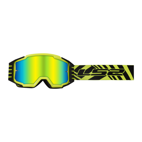 LS2 CHARGER PRO GOGGLE H-V YELLOW WITH IRIDIUM VISOR