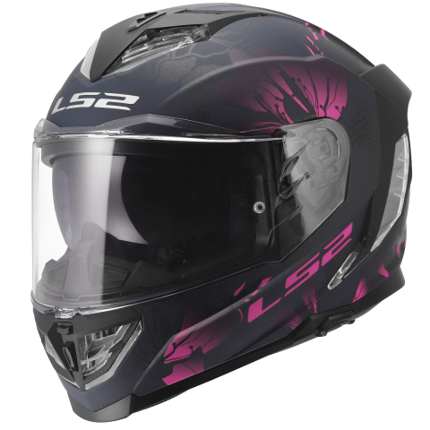 LS2 FF818 STORM III BURST BLACK PINK XL