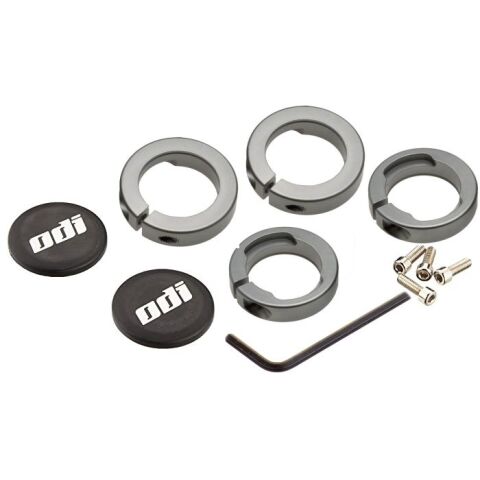ODI GRIPS Set Lock Jaw Clamps w/Snap Caps - Gray