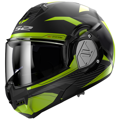 LS2 FF906 ADVANT REVO MATT BLACK H-V YELLOW-06 XL