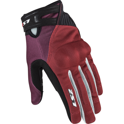 LS2 DART 2 LADY GLOVES BLACK RED GREY M