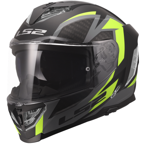 LS2 FF818 STORM III DYNAMO BLACK H-V YELLOW 3XL