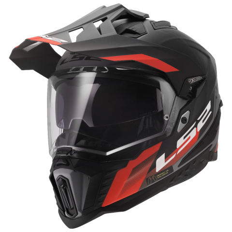 LS2 MX701 EXPLORER HEXA BLACK RED GREY-06 XL