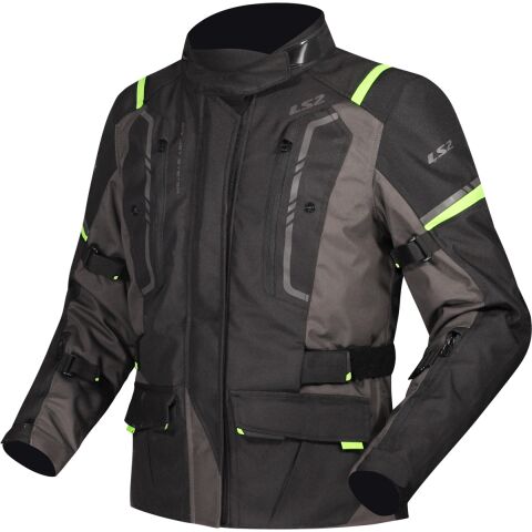LS2 NARVIK LADY JACKET GREY BLACK H-V YELLOW L