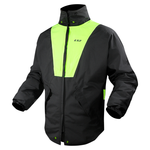 LS2 X-RAIN JACKET BLACK H-V YELLOW XXL (XL-2XL)