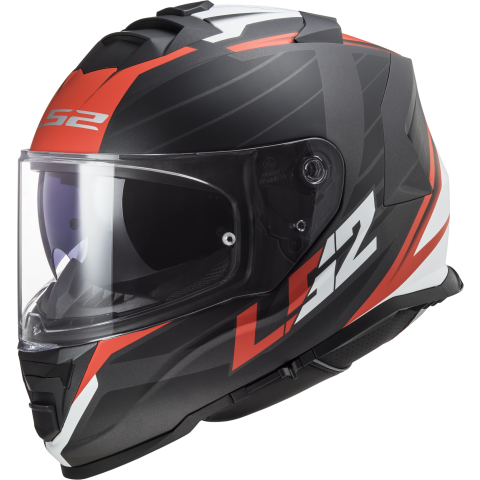 LS2 FF800 STORM II NERVE MATT BLACK RED-06 S