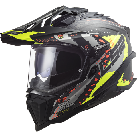 LS2 MX701 Explorer C EXTEND Matt H-V Yellow XL