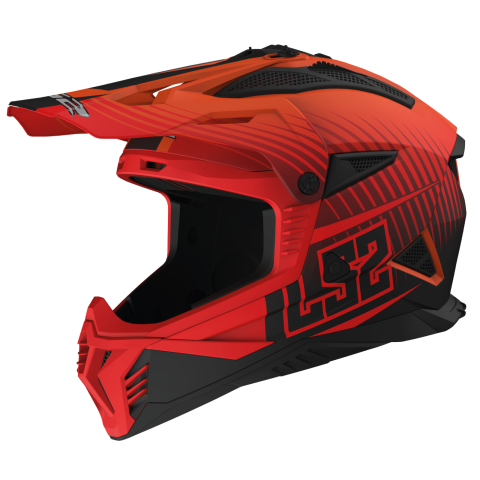 LS2 MX708 FAST II DUCK M.H-V ORANGE RED-06 3XL