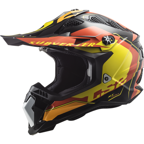 LS2 MX700 SUBVERTER ARCHED BLACK YELLOW RED XXL