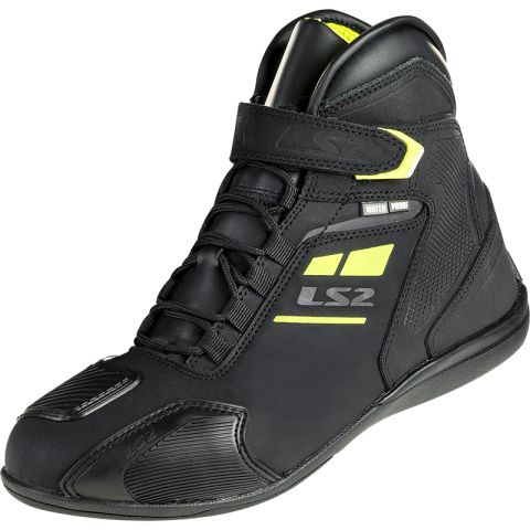 LS2 GARRA LADY BOOTS WP BLACK H-V YELLOW