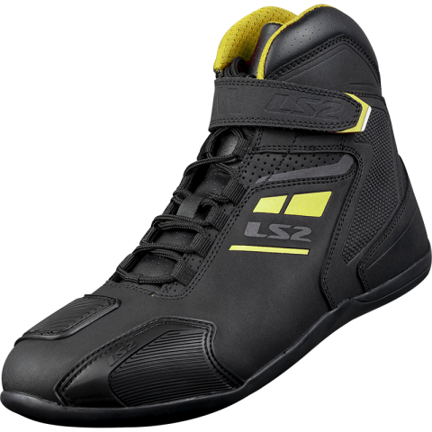 LS2 GARRA MAN BOOTS BLACK H-V YELLOW
