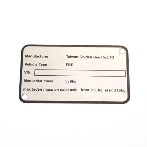 DATA PLATE