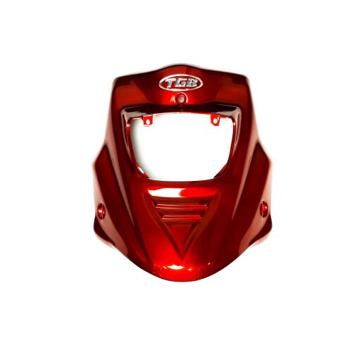 LEG SHIELD, FRONT, RED, WHITE EMBLEM
