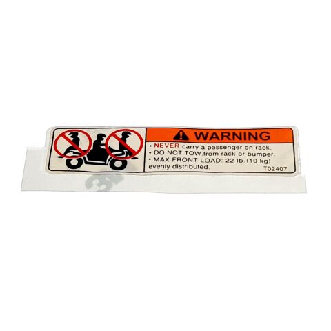 WARNING DECAL 407