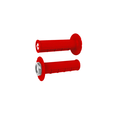 ODI GRIPS Half-Waffle V2.1 ATV MX Grip 125mm Bright Red/Silver