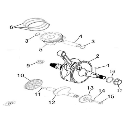 CRANKSHAFT COMP - 2016 NEW MODEL