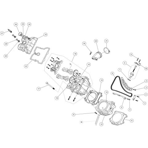 CYLINDER AND CYLINDER HEAD