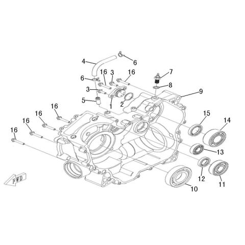 RIGHT CRANKCASE (右箱体)