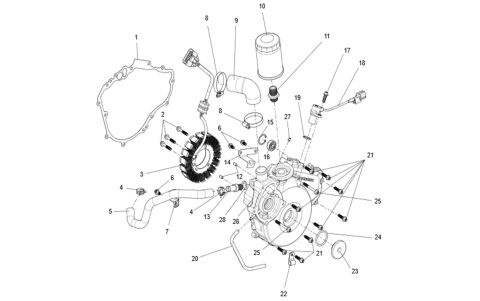 Left crankcase cover sub-assembly
