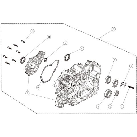 RIGHT CRANKCASE KIT