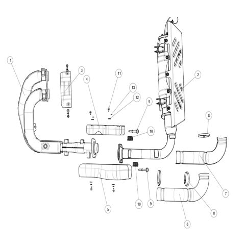 Double layer  Exhaust system assembly- LOF /ISR/AUS/EPA/EU