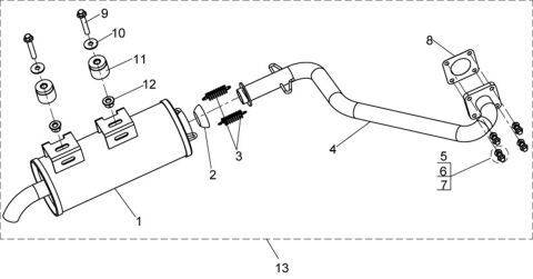 Exhaust Assembly Exploded View
