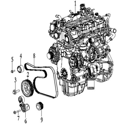 DAMPER，PULLEY ASSY,TORSIONAL.