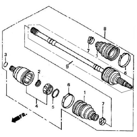 FRONT RIGHT DRIVE AXLE （FOR 4WD）