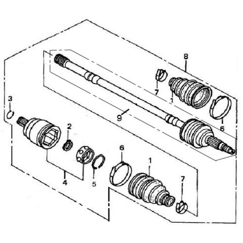 FRONT RIGHT DRIVE AXLE  (FOR 4WD)