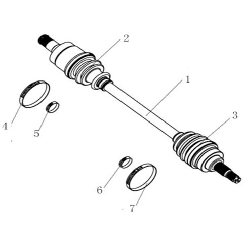 REAR LEFT DRIVE AXLE (XL)