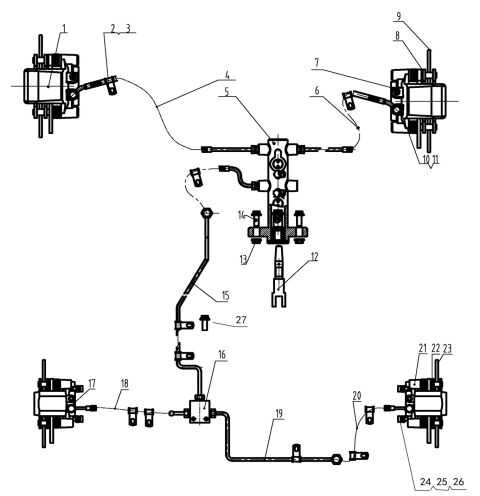 BRAKING SYSTEM  (REAR DIFFER AXL ASSY STYLE)